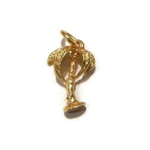 COPY - Palm Tree Pendant Charm 14k Yellow Gold!!